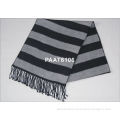 Fashion Gray And Black Woven Silk Scarf For Men And Women